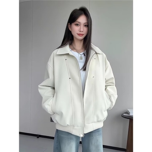 韩系高级感格纹袖口风衣外套女2026年春季新款气质温柔宽松大衣潮图片