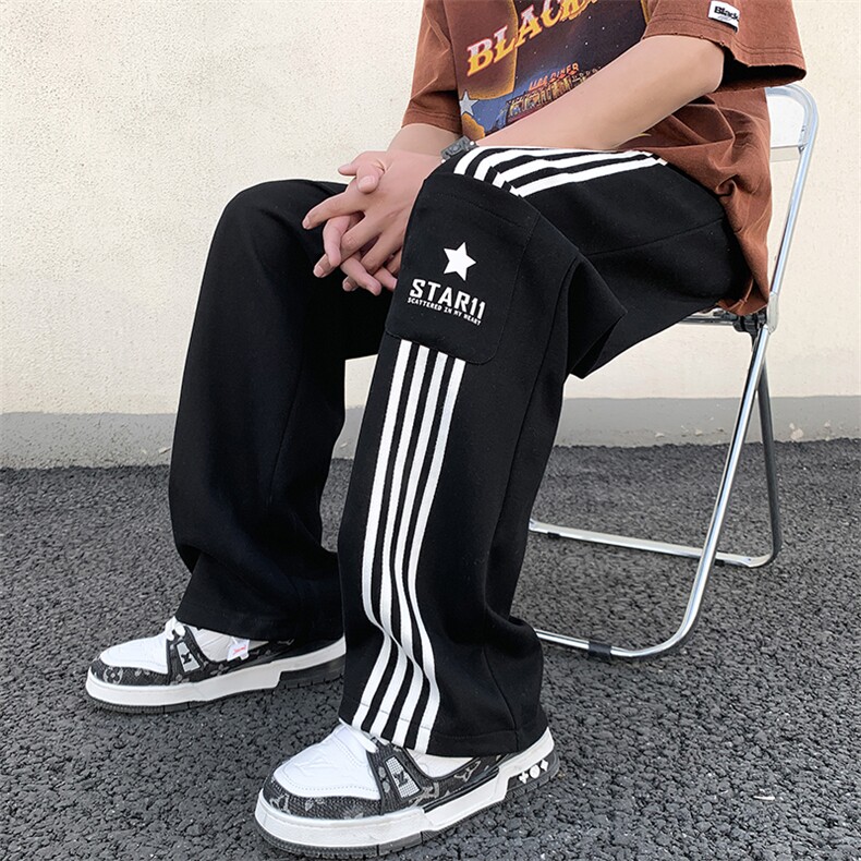 B266-C16-P60 23春季新款宽松阔腿垂感直筒休闲裤长裤图片