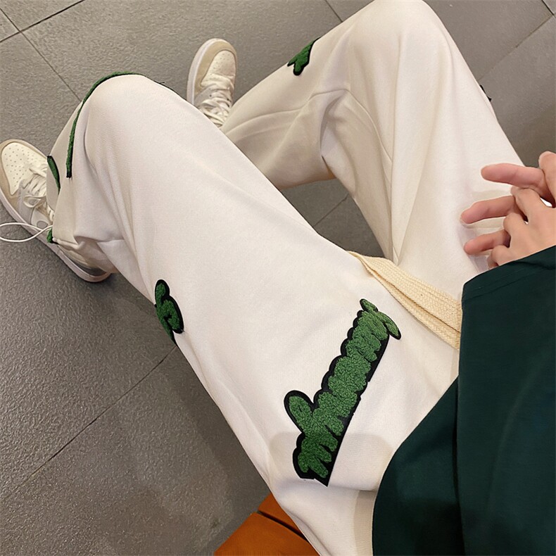 特P35控68秋季港风潮牌毛巾绣束脚裤休闲卫裤K2206,男装休闲裤,电商B370