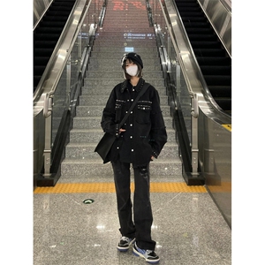 【有货】cleanfit毛边牛仔外套男款美式高街工装夹克CT01CC-P65图片