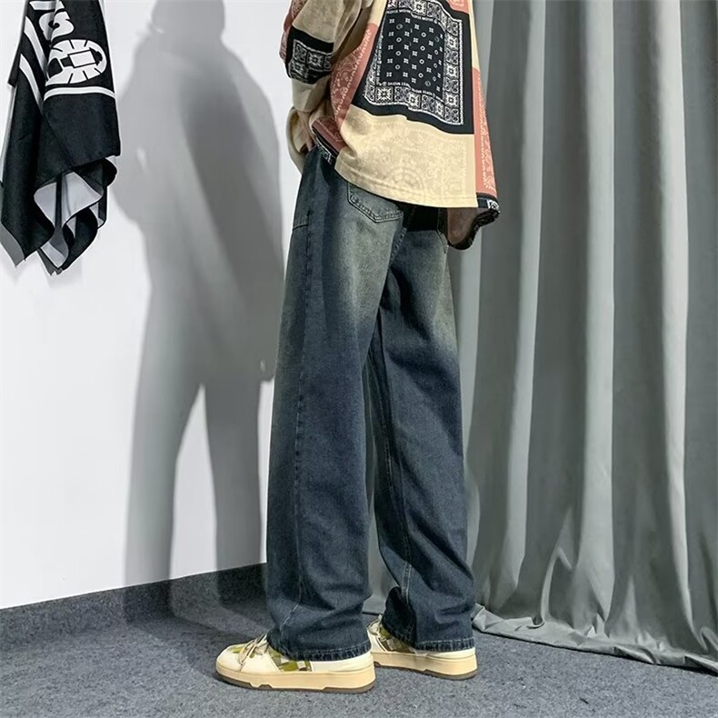 牛仔裤男秋季潮大码休闲裤子高街N1787P38,男装牛仔裤,星座1116-2