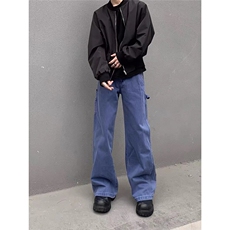1506-1/KNZ231/p72重磅法工破坏牛仔工装长裤休闲牛仔裤，男装牛仔裤，星座1506-1