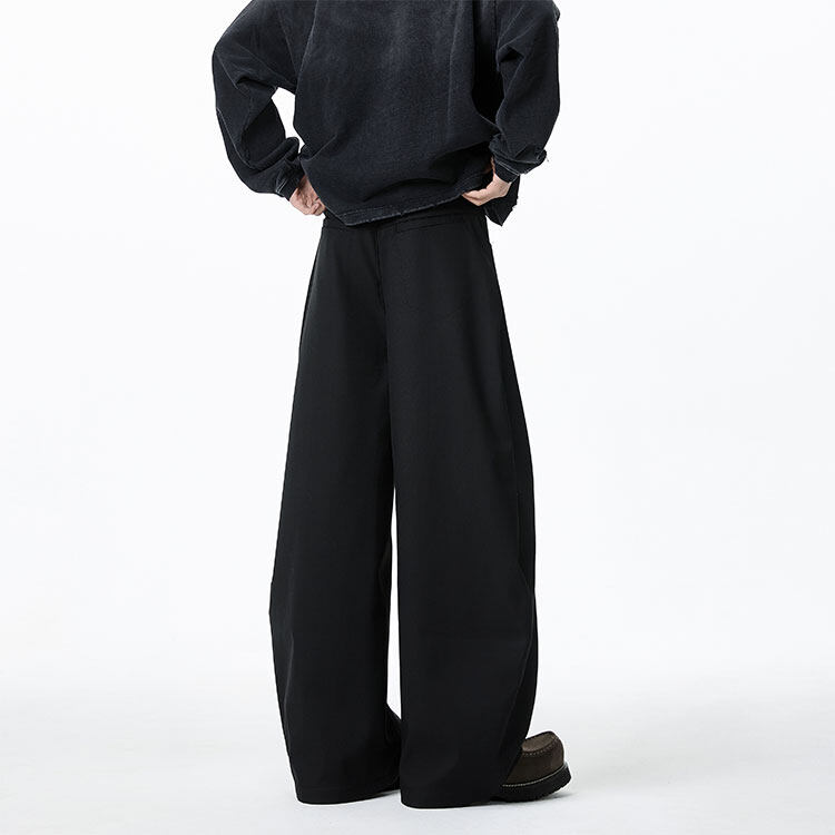 2025春季新款高级垂感宽松休闲弯刀西裤B315-K25672-p65控88,男装休闲裤,电商B315