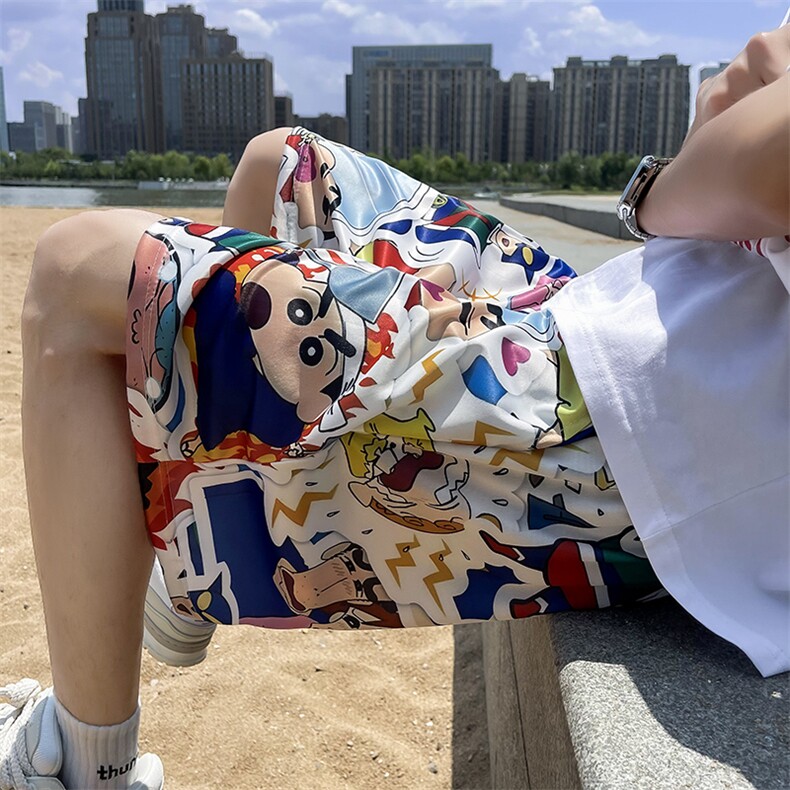 2024夏季薄款沙滩五分裤新款潮牌宽松休闲短裤男 现货 K8031-P21图片