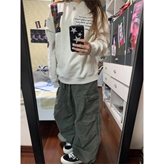 网图有货美式宽松棒球刺绣圆领卫衣男女A951-常规P47加绒P52，男装卫衣，星座1505