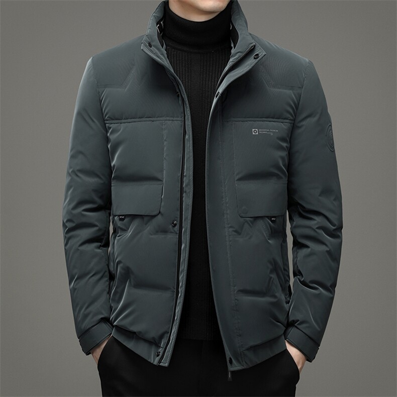 冬新款男90%白鸭绒羽绒服保暖时尚休闲立领XS98986-P208图片