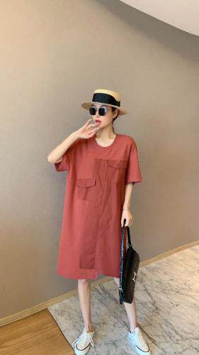 夏季新款休闲拼接连衣裙，女装连衣裙，那简