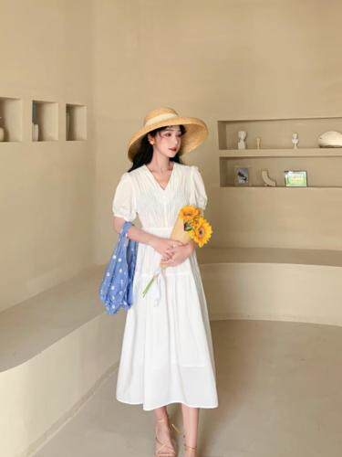 现货夏季新款碎花连衣裙，女装连衣裙，安玖拉