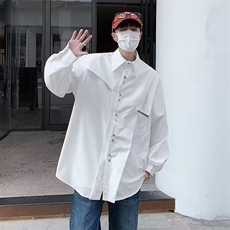 衬衫男长袖外套痞帅2025新款春秋垂坠感设计小众潮衬衣CY1057-P39，男装衬衫，星座412-2