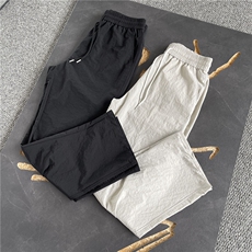新款夏季宽松休闲直筒裤纯色百搭-LK80100-特批35，男装休闲裤，电商A061
