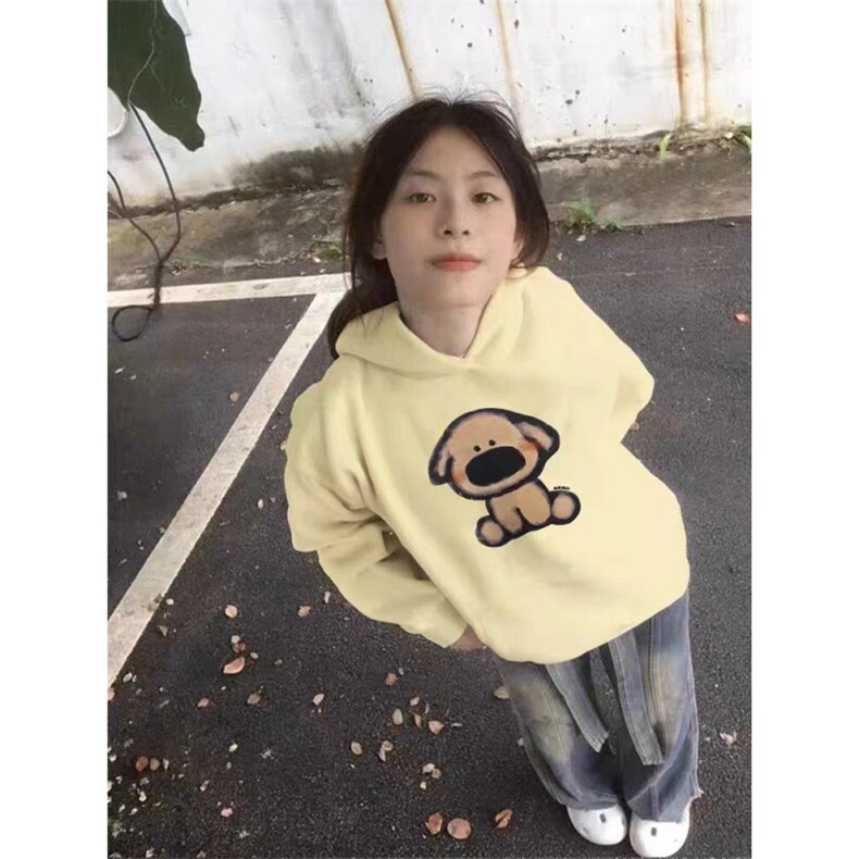 C0230-P55奶油黄显白学生上衣超萌印花连帽卫衣宽松,男装卫衣,星座617A-2