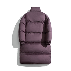 1白底美式复古潮牌中长款大码M-5XL过膝羽绒服男77930P258控378图片