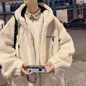 2022羊羔毛棉衣男冬季潮oversize加绒加厚棉袄XZ102A-4-MY12-P120图片