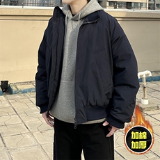 现货冬季美拉德立领飞行夹克廓形高街棒球服加棉加厚棉衣外套，男装夹克，电商A486-1