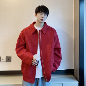 港风大码M-5XL情侣百搭夹克外套男：聚酯纤维JK8742P75控108图片