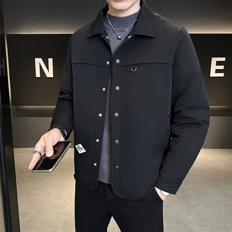 新款男士小翻领羽绒服夹克加厚防寒309B-3-81065-P188,男装夹克,星座1409-3