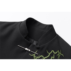 可二开白底「折棘」荆棘立体绣大码M-5XL中式西服XF78058P90控139，男装西服，星座227-7