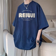 网图纯棉美式扑克牌五分袖t恤男生新款半袖体恤潮牌休闲体恤，男装T恤，星座715-4