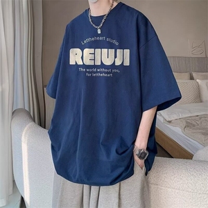 网图纯棉美式扑克牌五分袖t恤男生新款半袖体恤潮牌休闲体恤图片
