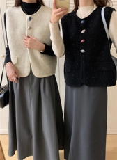 2025欧货洋气小香风马甲外套，女装针织衫/毛衣，东正羊绒