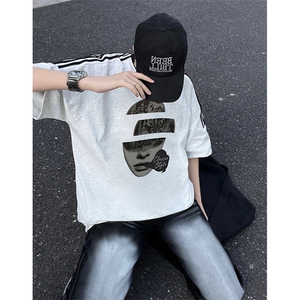 量大优供抖音视频 支持得物品质配合二开 美式三条杠短袖t恤ZD153图片