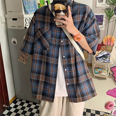 藏青彩格