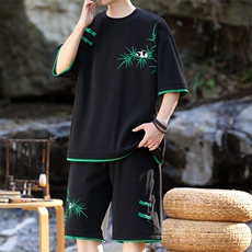风男装夏季短袖男T恤套头五分裤套装潮流时尚，男装T恤，星座1206（原A206）