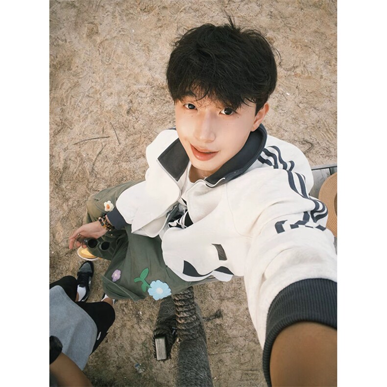 抖音得物高品质美式高街重磅结构设计拼接织带立领卫衣外套CM42，男装卫衣，电商A486