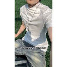 XZ809A/GGD01/P35/控48索罗那冰丝情侣半高领T恤，男装T恤，星座809A(原222-1)