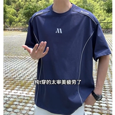 索罗娜短袖T恤夏季潮牌宽松设计感男士运动休闲上衣特P28，男装T恤，电商C306-1