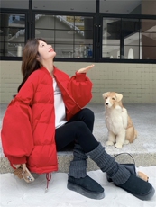 花边拼接白鸭绒棒球羽绒服女2025冬装保暖外套小个子跨年圣诞好看，女装羽绒服，艾米莉亚