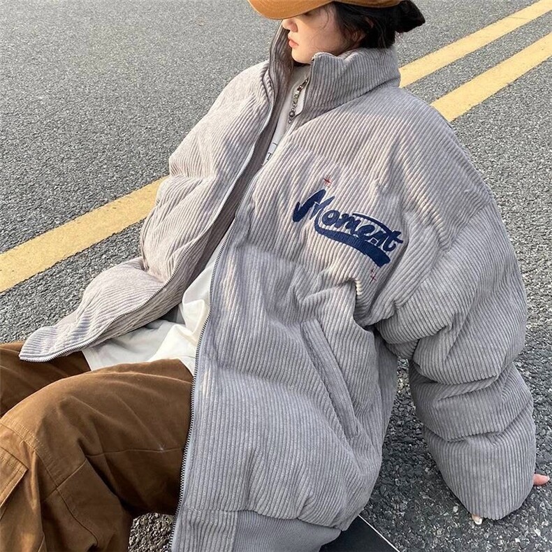 灯芯绒棉服男2026春季街头潮牌设计感时尚立领潮流棉衣外套,男装棉衣,星座218-1（原230）