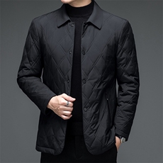 V3639钱塘2020-3商务休闲简约冬季厚款中年男士棉衣夹克外套P140，男装棉衣，钱塘207-3
