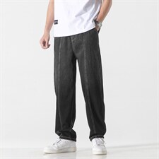 大码港风渐变牛仔裤日系复古宽松休闲束脚个性中性工装K806/P65，男装牛仔裤，钱塘713