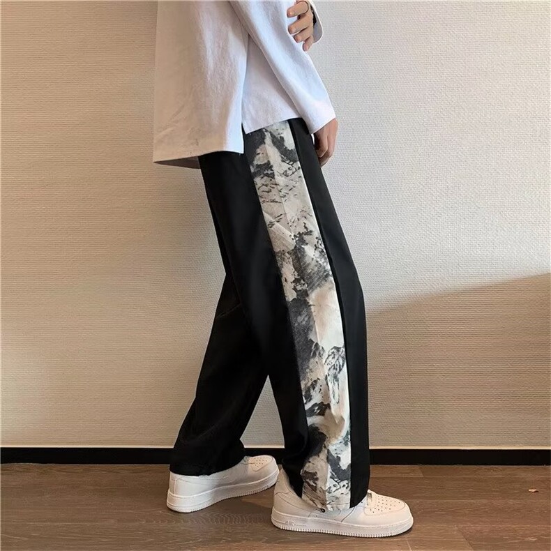 W263-P30夏季新款港风长裤薄款冰感四面弹裤子,男装休闲裤,星座911-1