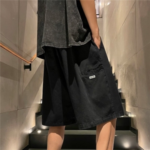 五分裤休闲裤时尚潮牌青春流行慵懒夏季直筒型原宿潮运动裤潮流男图片