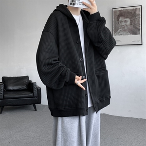 M-8XL春季高品质夹克卫衣加肥加大码连帽重磅开衫外套KS2102/P80图片
