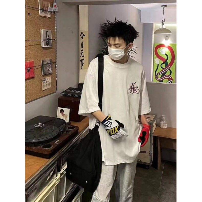 网络图现货高品质刺绣款T恤RC8009-P55,男装T恤,星座1005-4
