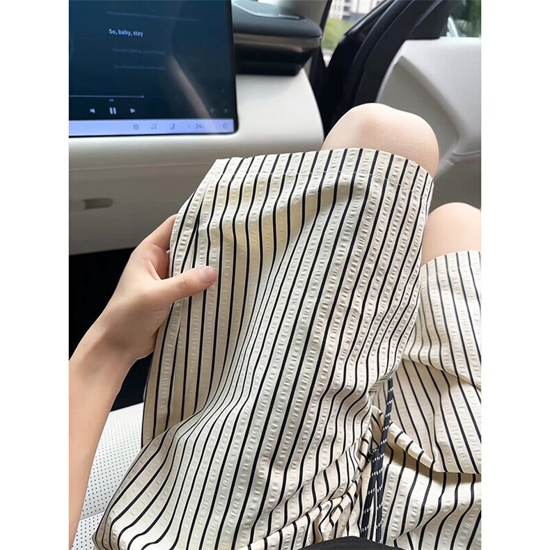 条纹美学撞色休闲百搭裤子时尚潮流复古街头短裤K776TP2548,男装休闲裤,电商A102B