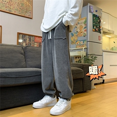 秋冬数据款纯色运动裤宽松束脚休闲裤卫裤男K82-P35，男装休闲裤，电商A099