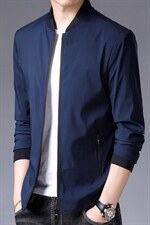 中青年男士棒球领夹克2023春季新款时尚休闲上衣爸爸装外套，男装夹克，电商B212（原钱塘6029）
