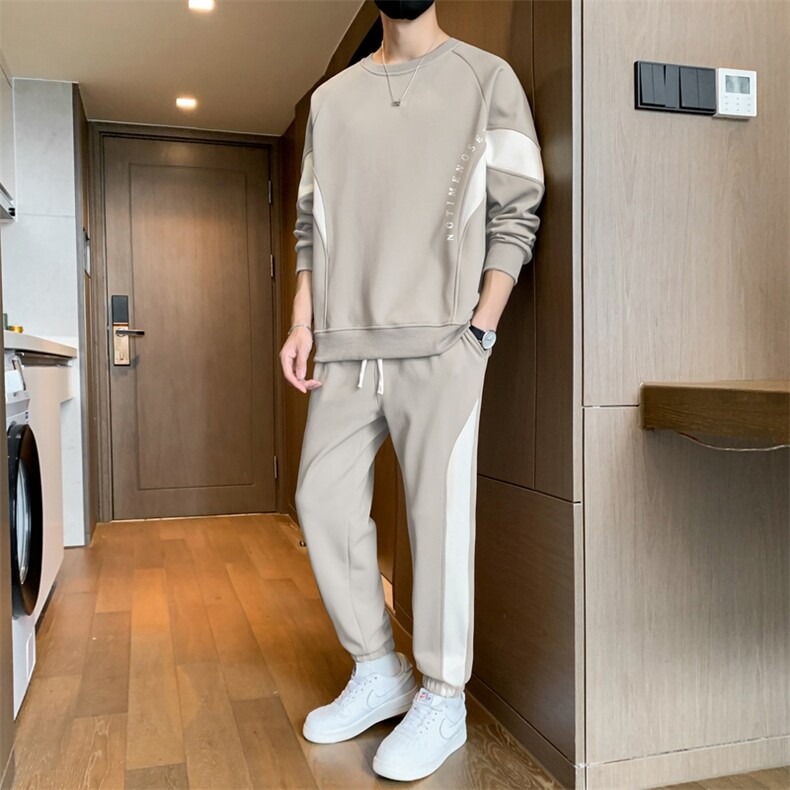 TH885-P70春季男生印花套装学生宽松卫衣青少年上衣大童裤子整套,男装休闲套装,星座507A（原星座306B-2）