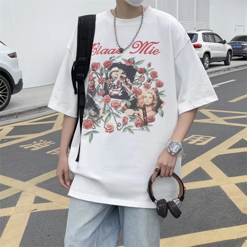 夏季潮牌男士短袖t恤男潮流上衣情侣半袖体恤衫TC38P32图片