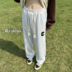XZ616秋季新款宽松百搭植绒字母C休闲卫裤TY381P50控65，男装休闲裤，星座512A（原616）