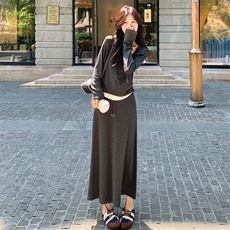 【有货】连帽假两件套装C3385P145K198，女装套装/套裙，2D113