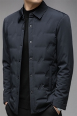 90白鸭绒基础男士羽绒服衬衣领简约大气，男装衬衫，钱塘207-1