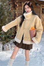 新款！冬装皮毛一体羊羔毛外套2C133-8817-P190-K288，女装短外套，2C133