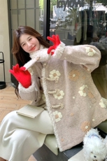数据好立体花朵羊羔毛90羽绒内胆外套265K398，女装羽绒服，2C176