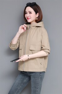 小个子风衣女短款2024新款50女装妈妈30岁40秋装外套显高150cm潮图片