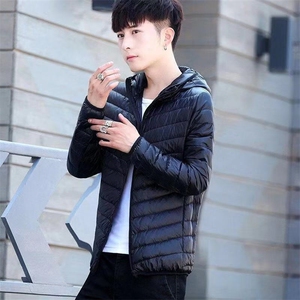 羽绒棉服连帽男士短款青年大码休闲冬装外套带帽F89-P40  F88-P35图片